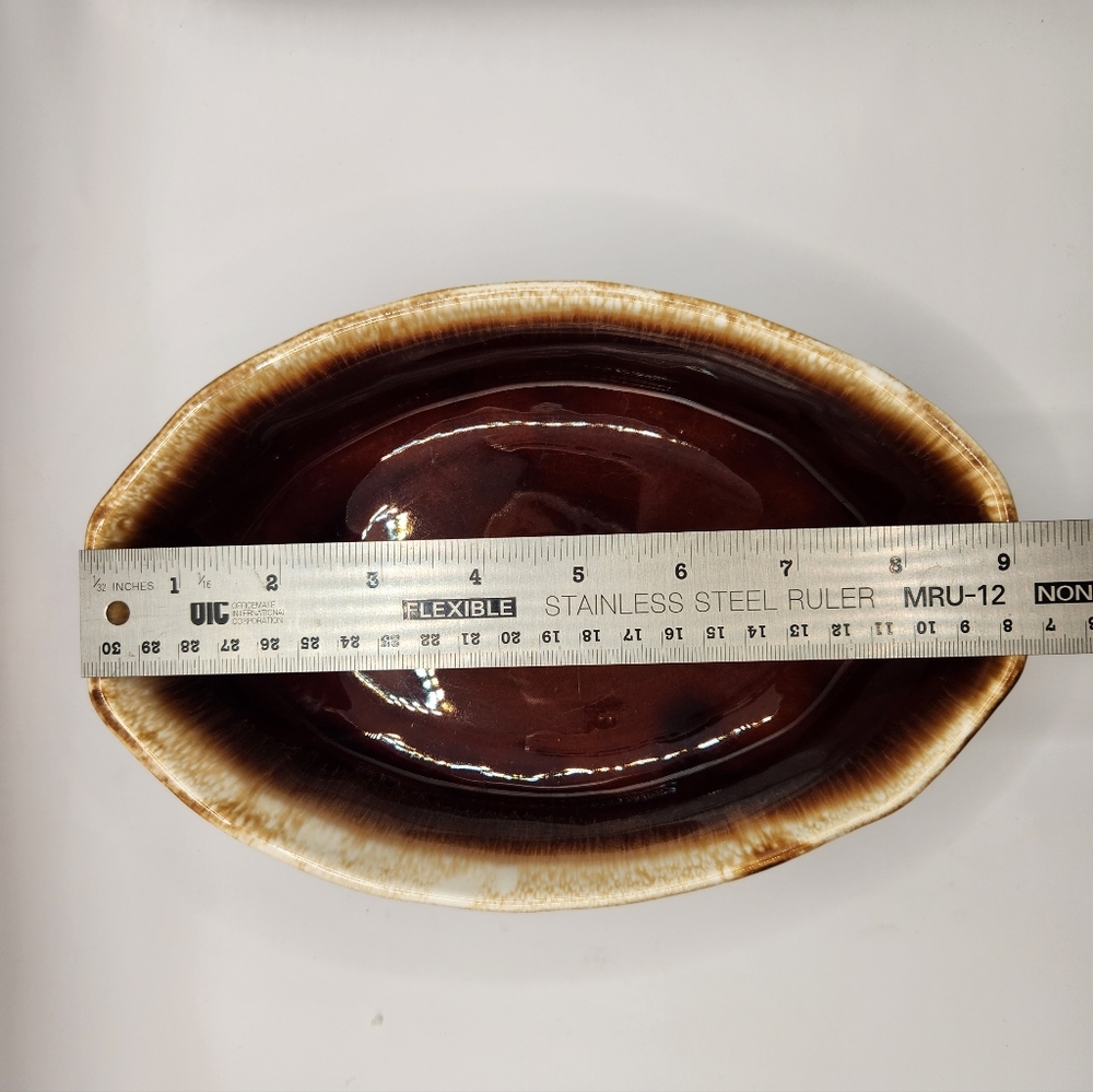 Vintage McCoy Brown Drip Glaze Ovenproof Baking Dish Made in USA - Picture 8 of 9